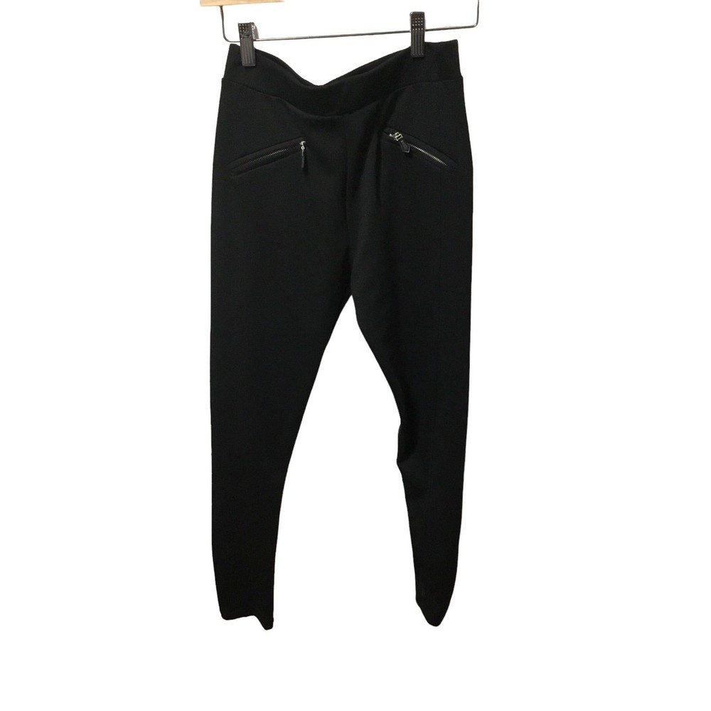 Ashly Blue Black Knit Pull on Pants Size M NWT